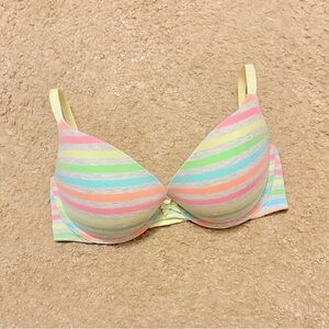 VINTAGE Victoria's Secret Multicolor Striped Bra